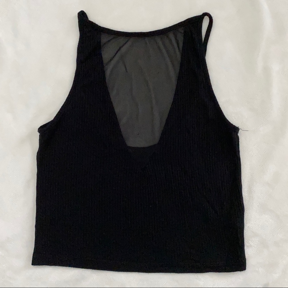 Black Mesh Tank Top - Picture 5 of 5